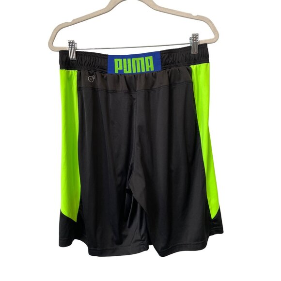 Puma DryCell Athletic Shorts Size Large Elastic Waist Colorblock Sporty Active - Picture 3 of 7